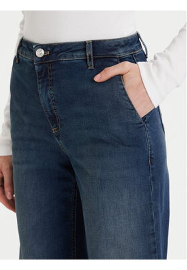 ViCOLO Jeansy DF5103 Niebieski Wide Leg. Kolor: niebieski