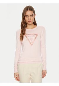 Guess Bluzka W5RR39 Z2NQ2 Różowy Regular Fit. Kolor: różowy. Materiał: wiskoza #1