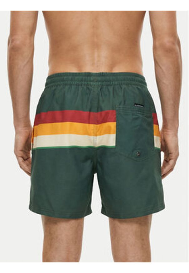 Quiksilver Szorty kąpielowe Everyday Printed Volley 15 EQYJV04219 Zielony Regular Fit. Kolor: zielony. Materiał: syntetyk