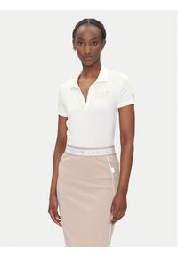 EA7 Emporio Armani Polo 7W000266 AF12500 U0005 Biały Regular Fit. Typ kołnierza: polo. Kolor: biały. Materiał: wiskoza