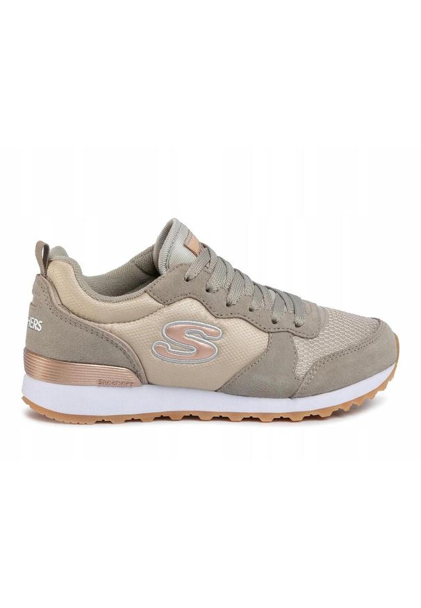 skechers - Buty na co dzień damskie SKECHERS RETROS OG 85 skóra. Okazja: na co dzień. Kolor: beżowy. Materiał: skóra. Model: Skechers Sport. Sport: turystyka piesza