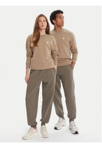 AMI PARIS - AMI Paris Spodnie dresowe UTR240.747 Khaki Regular Fit. Kolor: brązowy. Materiał: bawełna #3