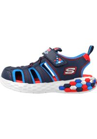 skechers - Buty do chodzenia dla dzieci Skechers 402213LNVRD. Zapięcie: rzepy. Kolor: czerwony, niebieski, wielokolorowy. Materiał: syntetyk, tkanina, materiał #2