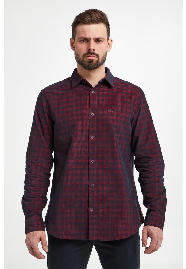 Armani Exchange - Koszula męska w kratę ARMANI EXCHANGE