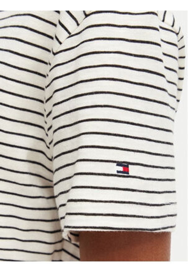 TOMMY HILFIGER - Tommy Hilfiger T-Shirt WW0WW49256 Biały Relaxed Fit. Kolor: biały. Materiał: bawełna