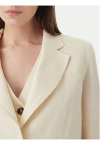 Marella Marynarka Papiro 2615041042 Écru Regular Fit. Kolor: kremowy. Materiał: len #3