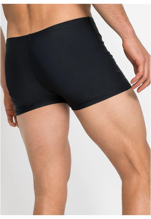 bonprix - Spodenki kąpielowe, szybkoschnące. Kolor: czarny. Materiał: materiał