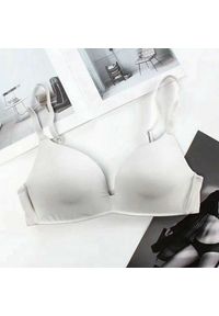 Intica - Biustonosz piankowy bez fiszbin z regulowanymi ramiączkami na co dzień Hattie. Kolor: szary. Materiał: materiał