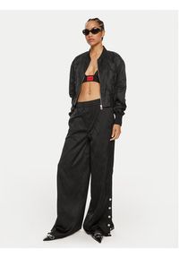 Hugo Spodnie materiałowe Hacelia-1 50518017 Czarny Relaxed Fit. Kolor: czarny. Materiał: syntetyk #5