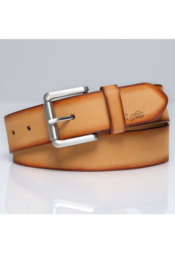 Tom Tailor - TOM TAILOR PASEK SKÓRZANY SOPO-TT376 641 40mm Ledergürtel RO2689. Materiał: skóra. Styl: klasyczny