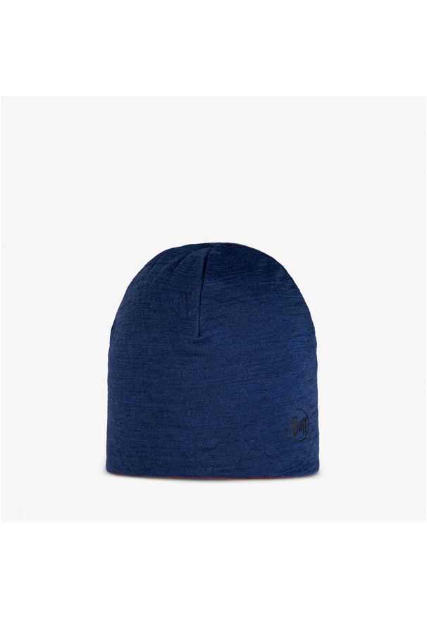 Buff - Czapka dziecięca dwustronna BUFF MERINO LIGHTWEIGHT BEANIE SOLID COBALT-CINNAMON. Kolor: czarny. Sezon: zima