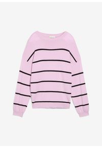 bonprix - Sweter z cienkiej dzianiny z mieszanki wiskozy. Kolor: fioletowy. Materiał: wiskoza, dzianina. Styl: klasyczny