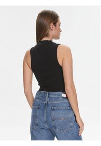 Tommy Jeans Top DW0DW17533 Czarny Regular Fit. Kolor: czarny. Materiał: bawełna #5
