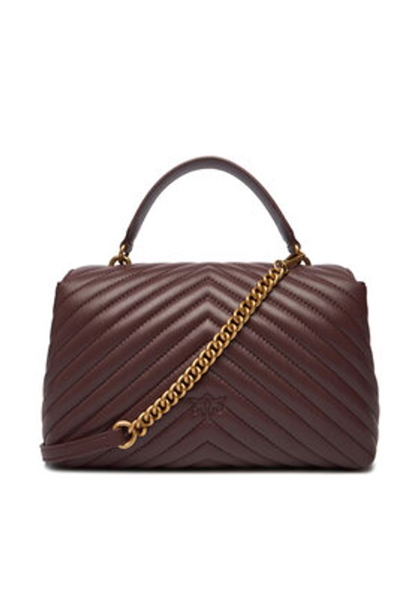 Pinko - PINKO Torebka Love Lady Puff Classic Cl Al 25-26 PLTT 100043 A0GK Bordowy. Kolor: czerwony. Materiał: skórzane