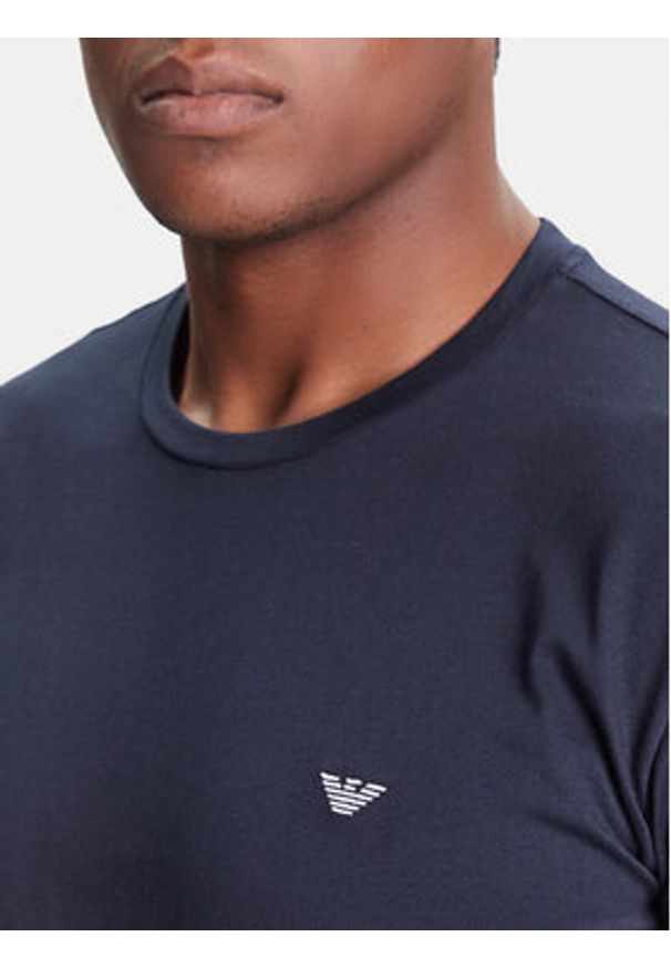 Emporio Armani Underwear Piżama EM000649 AF18543 MB352 Granatowy Regular Fit. Kolor: niebieski. Materiał: bawełna
