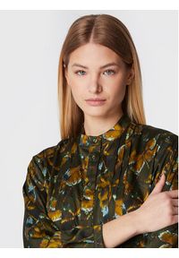 Sisley Sukienka koszulowa 4RUNLV01W Zielony Regular Fit. Kolor: zielony. Materiał: syntetyk. Typ sukienki: koszulowe #4