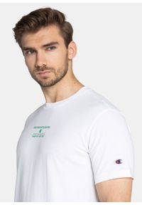 Koszulka męska Champion Eco Graphic Print (216963-WW008). Kolor: biały. Materiał: materiał. Wzór: nadruk