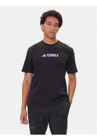 Adidas - adidas T-Shirt Terrex Classic Logo JF9143 Czarny Regular Fit. Kolor: czarny. Materiał: bawełna