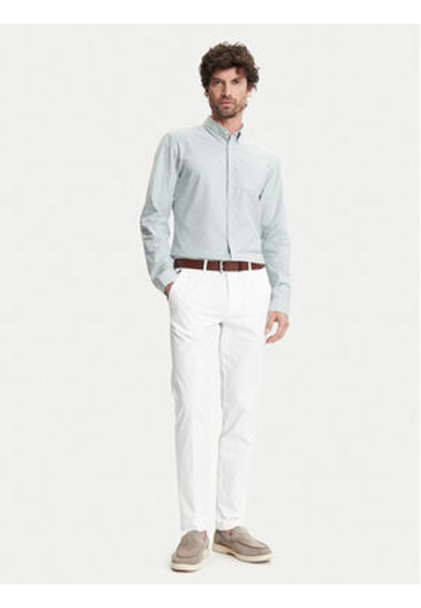 Lindbergh Koszula 30-203174 Zielony Slim Fit. Kolor: zielony. Materiał: bawełna