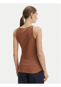 Morgan Top 251-DIDOA Miedziany Slim Fit. Kolor: brązowy. Materiał: wiskoza #4