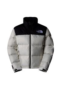 Kurtka The North Face 1996 Retro Nuptse 0A3XEO5IX1 - biało -czarna. Kolor: czarny, wielokolorowy, biały. Materiał: puch, nylon. Wzór: aplikacja. Sezon: lato. Styl: retro