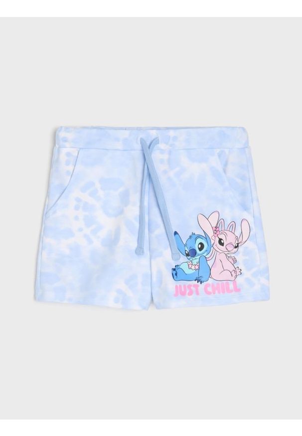 Sinsay - Szorty Stitch - błękitny. Kolor: niebieski