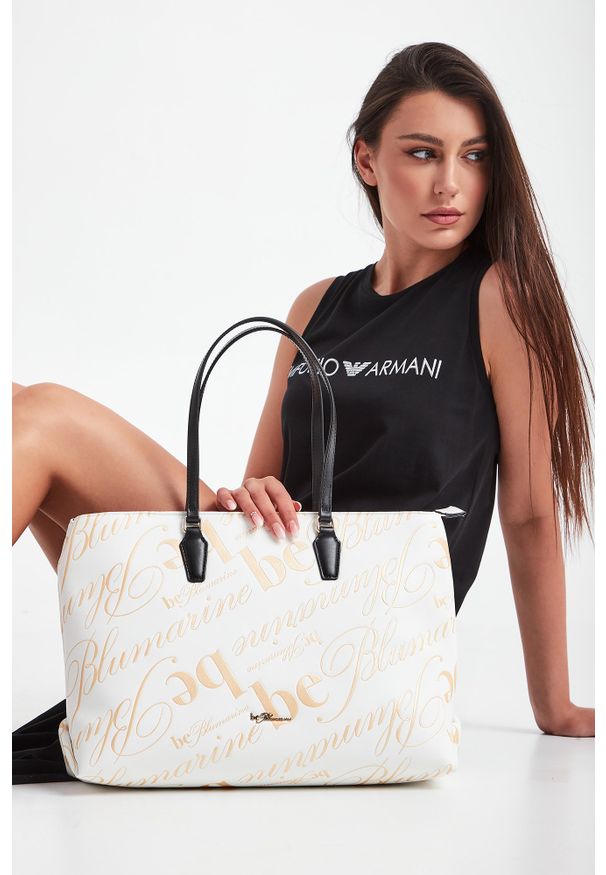 BeBlumarine - TOREBKA BE BLUMARINE. Wzór: aplikacja. Dodatki: z aplikacjami. Materiał: z tłoczeniem