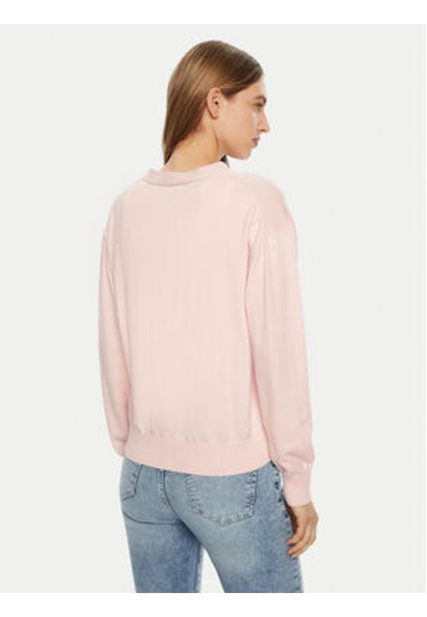 Guess Sweter W4BR16 Z3HO2 Różowy Regular Fit. Kolor: różowy. Materiał: syntetyk