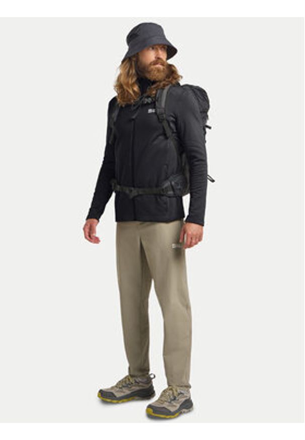 Jack Wolfskin Polar Kolbenberg Fz A63964 Czarny Regular Fit. Kolor: czarny. Materiał: syntetyk