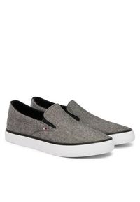 TOMMY HILFIGER - Tommy Hilfiger Tenisówki Harlem Core Ii Slip On Chambray FM0FM05819 Szary. Zapięcie: bez zapięcia. Kolor: szary. Materiał: materiał #3