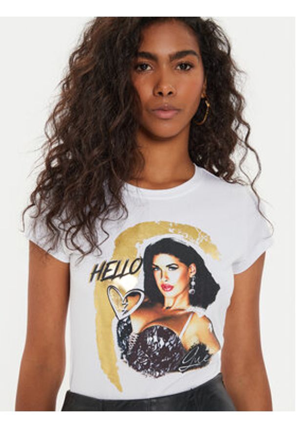 Guess T-Shirt W4YI67 K49A1 Biały Regular Fit. Kolor: biały. Materiał: bawełna, syntetyk