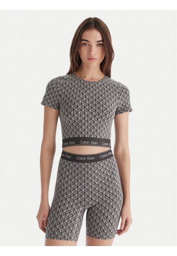 Calvin Klein Underwear T-Shirt LV00QF8487 Szary Slim Fit. Kolor: szary. Materiał: bawełna