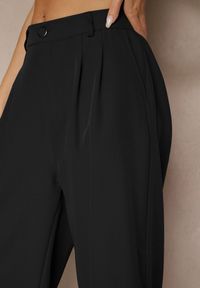 Renee - Czarne Eleganckie Spodnie Typu Culottes Silunea. Okazja: na co dzień, na spotkanie biznesowe, do pracy. Kolor: czarny. Styl: elegancki #4
