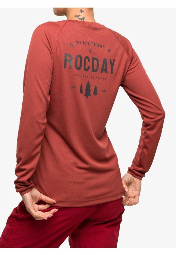 ROCDAY - Bluza rowerowa damska Rocday Patrol. Kolor: czerwony