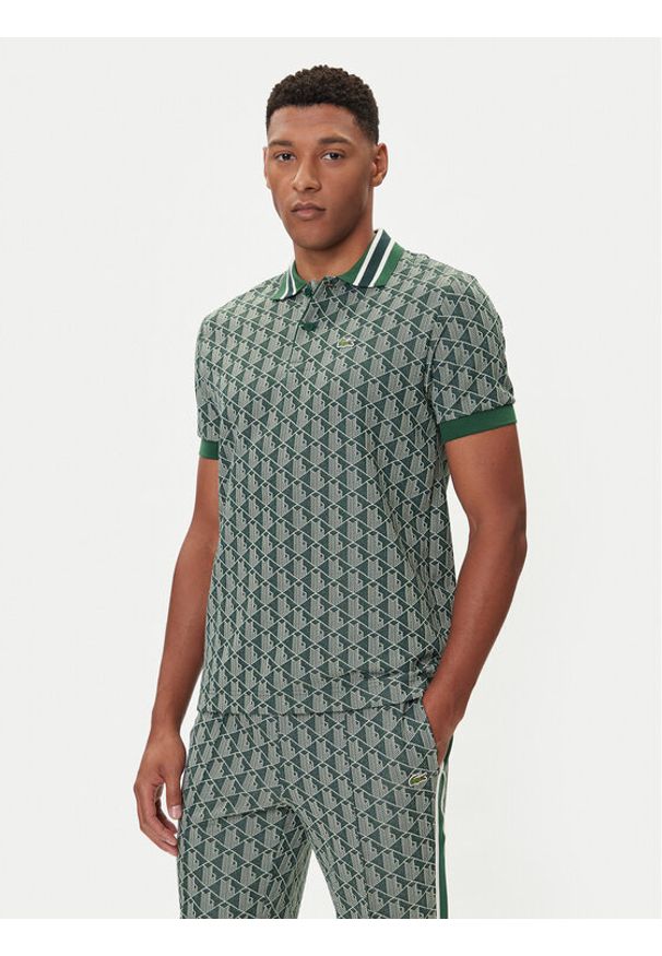 Lacoste Polo DH1417 Zielony Regular Fit. Typ kołnierza: polo. Kolor: zielony. Materiał: bawełna