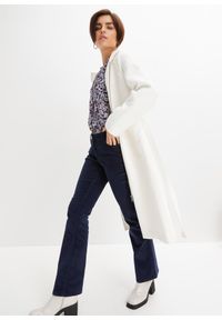 bonprix - Spodnie sztruksowe ze stretchem o kroju bootcut. Kolor: niebieski. Materiał: sztruks #2