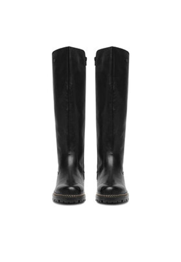 Remonte Kozaki CEO-D0B72-01 Czarny. Kolor: czarny. Materiał: skóra