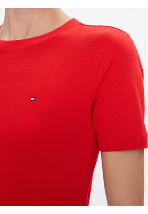 TOMMY HILFIGER - Tommy Hilfiger T-Shirt New Cody WW0WW40587 Czerwony Slim Fit. Kolor: czerwony. Materiał: bawełna