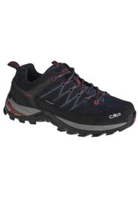 CMP - Buty trekkingowe męskie Rigel Low czarne. Kolor: czerwony, niebieski, wielokolorowy. Materiał: skóra, syntetyk, tkanina, materiał