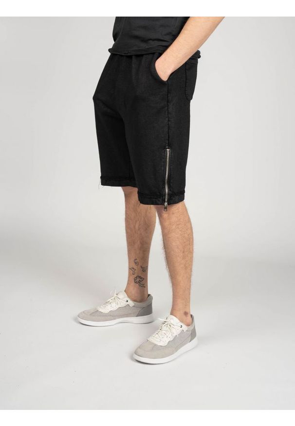 La Haine Inside Us Spodnie "Denver-Unisex" | A2232 4M | Mężczyzna | Czarny. Okazja: na co dzień. Kolor: czarny. Materiał: bawełna, elastan. Styl: casual