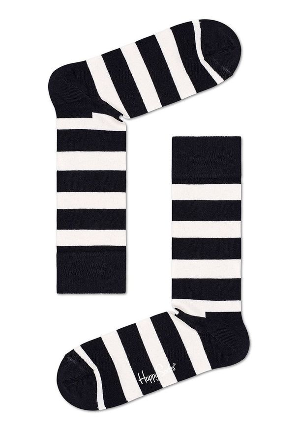 Happy-Socks - Happy Socks - Skarpetki Classic Black & White (4-pack). Kolor: czarny