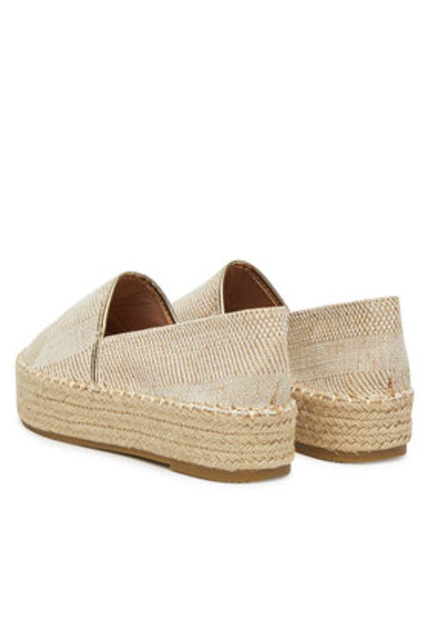 DeeZee Espadryle JSZ701-2 Złoty. Kolor: złoty. Materiał: materiał
