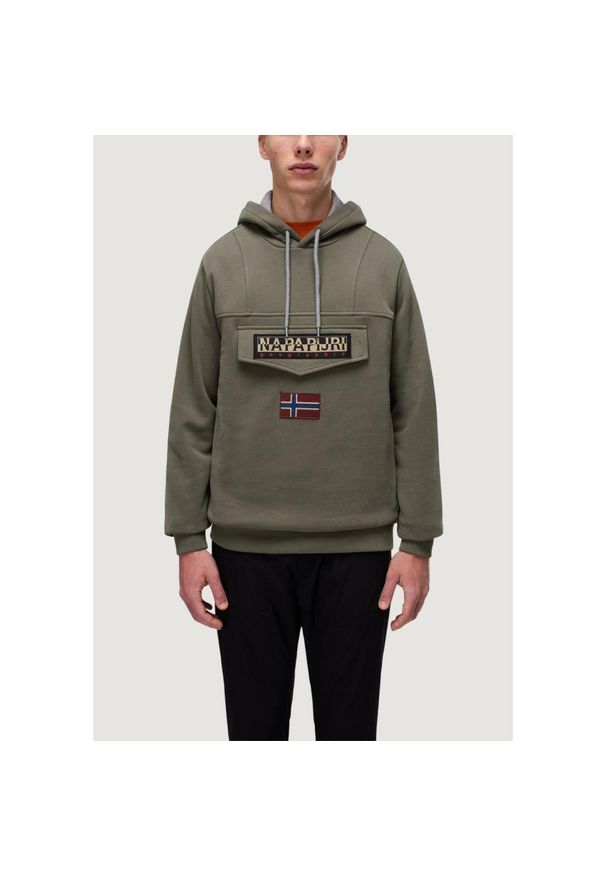 Napapijri - Bluza Mężczyzna NAPAPIJRI BURGEE WINT 4. Kolor: zielony