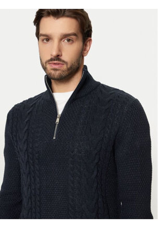 Jack & Jones Sweter Craig 12260826 Granatowy Regular Fit. Kolor: niebieski. Materiał: syntetyk