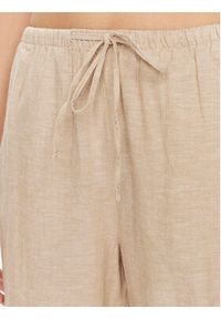 Gina Tricot Spodnie materiałowe 19770 Beżowy Regular Fit. Kolor: beżowy. Materiał: bawełna #5