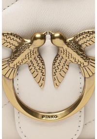 Pinko - PINKO Biała torebka damska Love Puff Mini CL. Kolor: biały. Materiał: pikowane. Styl: casual, elegancki, klasyczny #2