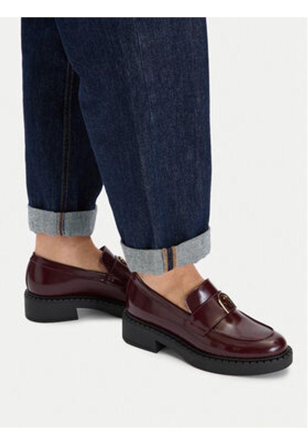 Furla Loafersy New Legacy YJ81FNL BX4042 AL 26700 Bordowy. Kolor: czerwony. Materiał: skóra