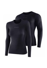 Koszulka do biegania na rower unisex Brubeck Base Layer. Kolor: czarny. Materiał: poliamid. Sport: kolarstwo