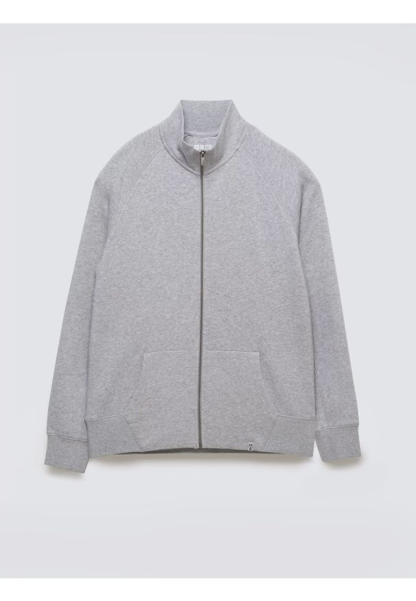 Big-Star - Bluza męska rozpinana szara Madorol 901. Kolor: szary. Wzór: gładki