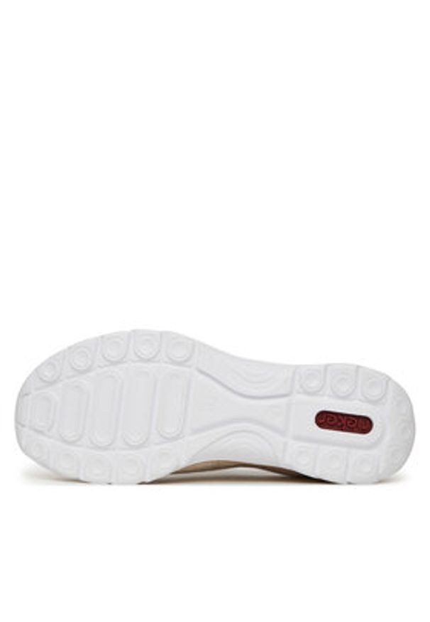 Rieker Sneakersy CEO-N42V3-60 Beżowy. Kolor: beżowy. Materiał: materiał